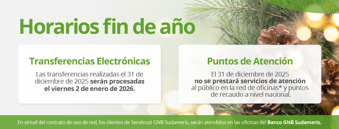 Horarios fin de Año