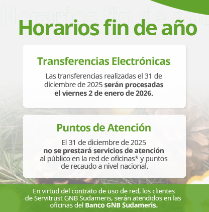 Horarios fin de Año